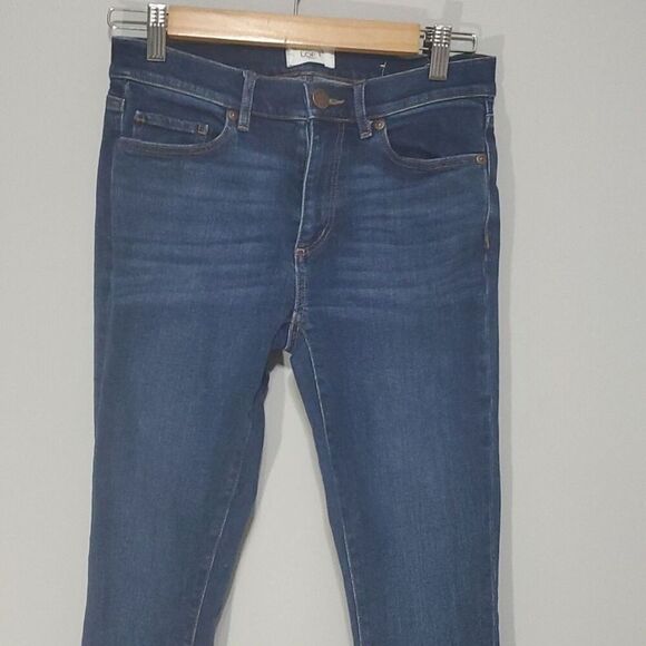 Loft Outlet jeans womens size 0 blue skinny 28" inseam - Picture 3 of 12